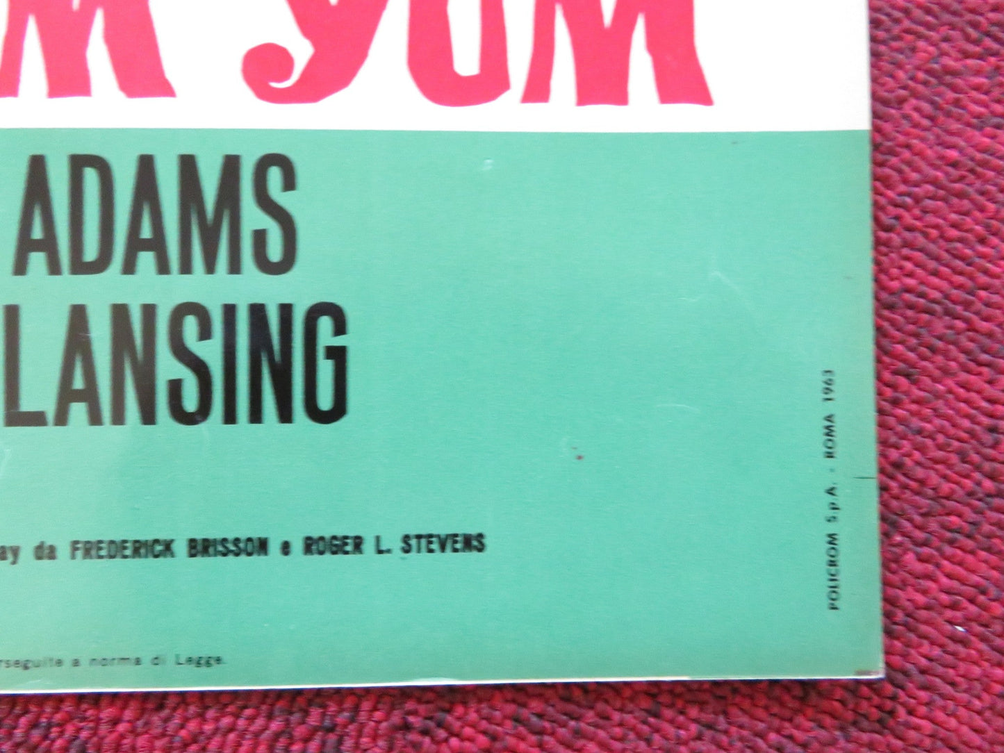 UNDER THE YUM YUM TREE - C ITALIAN FOTOBUSTA POSTER JACK LEMMON C. LYNLEY 1963 Rendezvous Cinema Movie posters