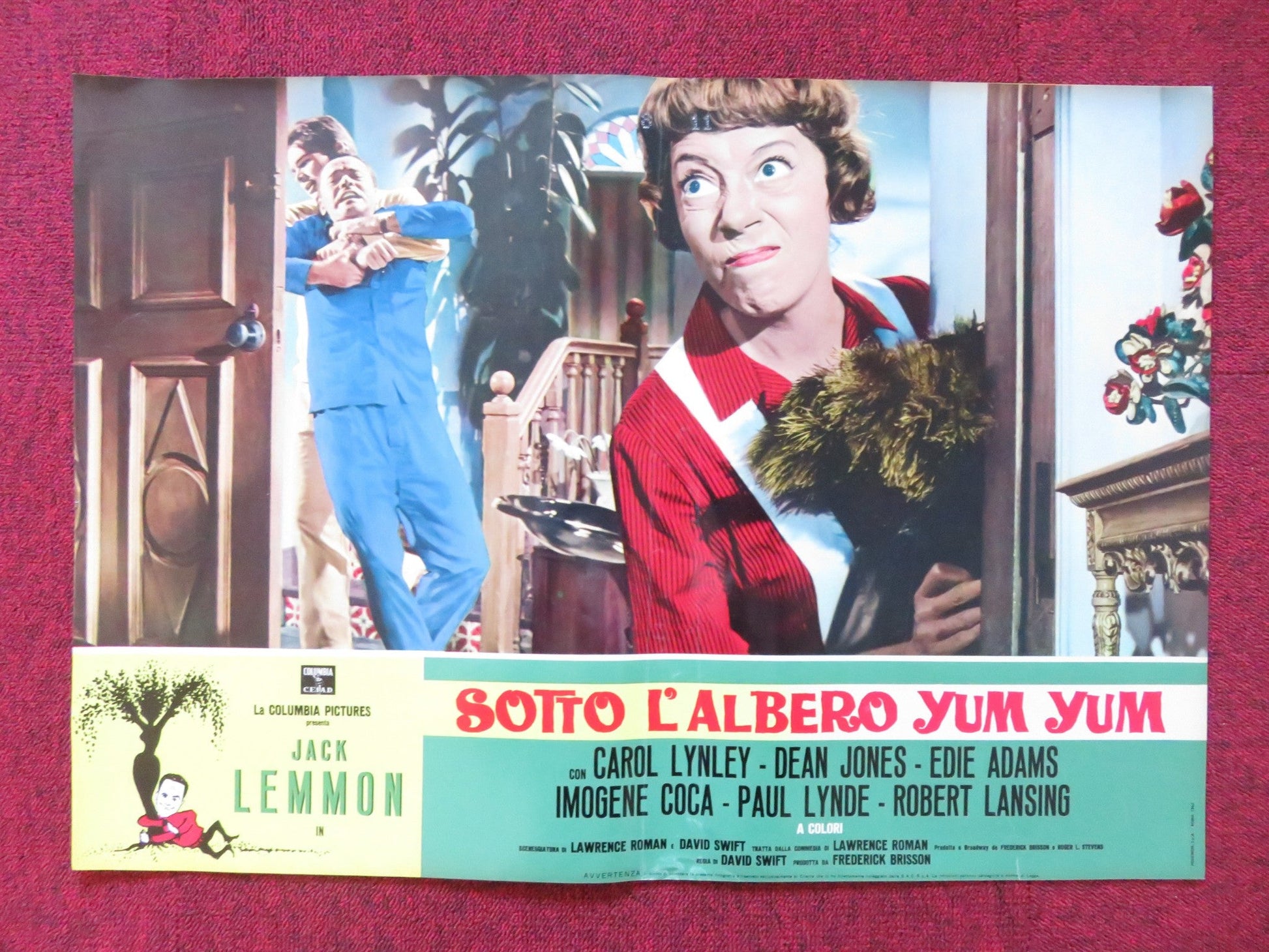 UNDER THE YUM YUM TREE - G ITALIAN FOTOBUSTA POSTER JACK LEMMON C. LYNLEY 1963 Rendezvous Cinema Movie posters