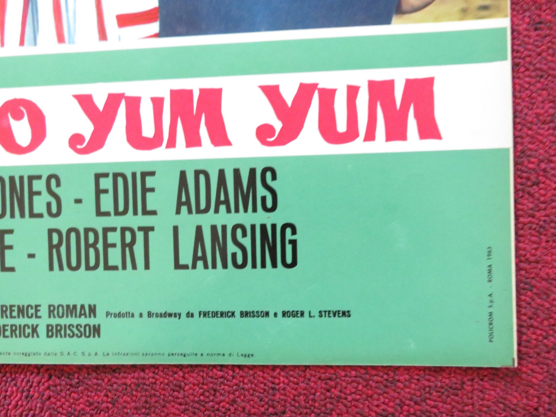 UNDER THE YUM YUM TREE - I ITALIAN FOTOBUSTA POSTER JACK LEMMON C. LYNLEY 1963 Rendezvous Cinema Movie posters