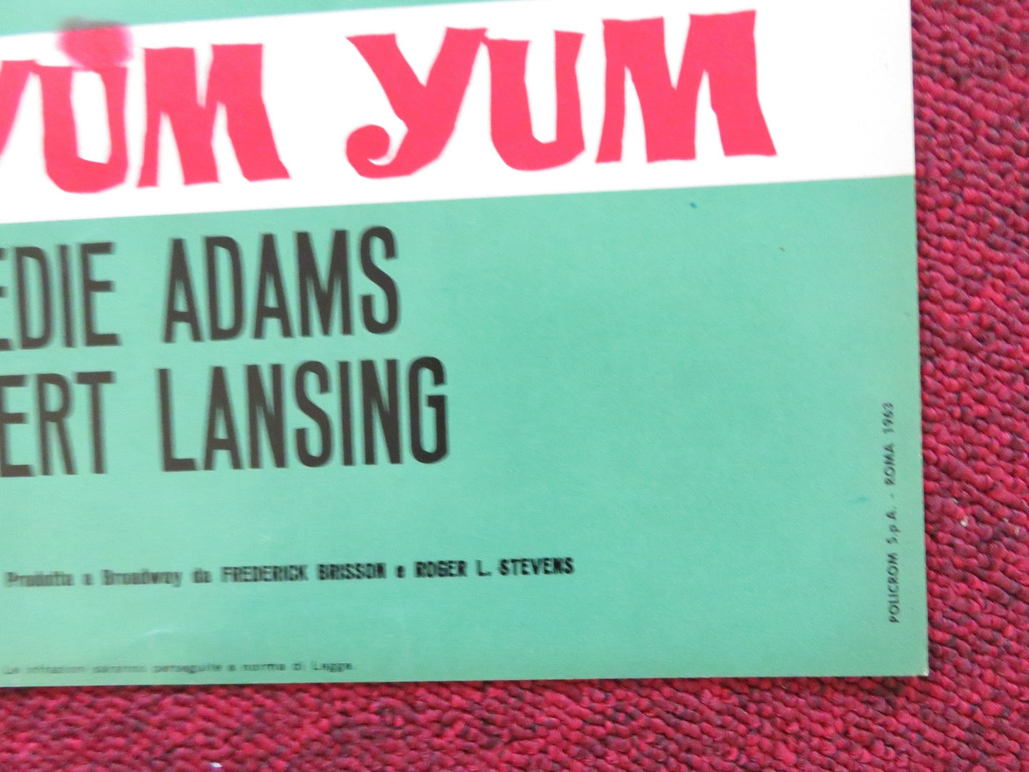 UNDER THE YUM YUM TREE - J ITALIAN FOTOBUSTA POSTER JACK LEMMON C. LYNLEY 1963 Rendezvous Cinema Movie posters