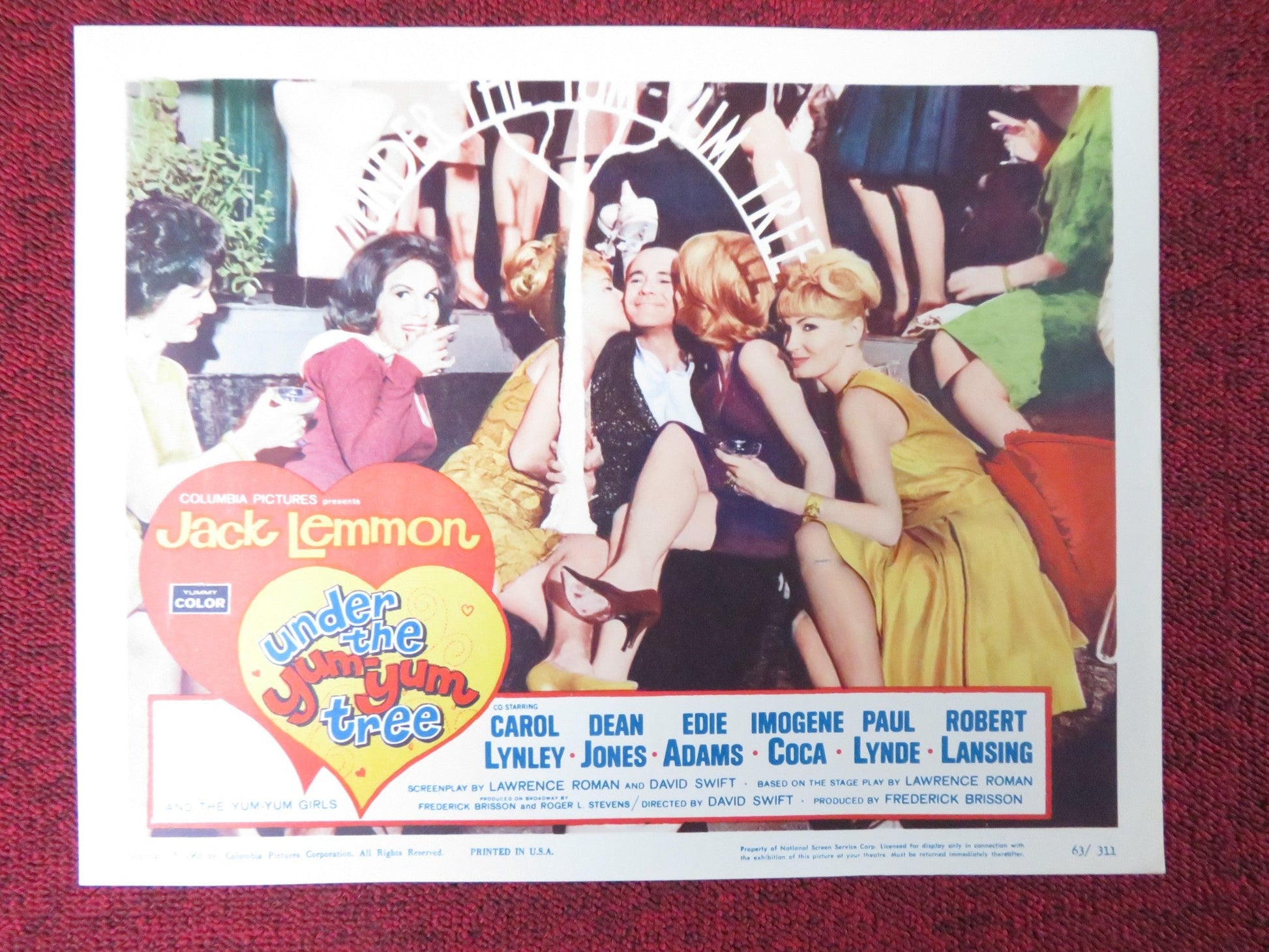 UNDER THE YUM YUM TREE US LOBBY CARD SET JACK LEMMON C. LYNLEY DEAN JONES 1963 Rendezvous Cinema Movie posters