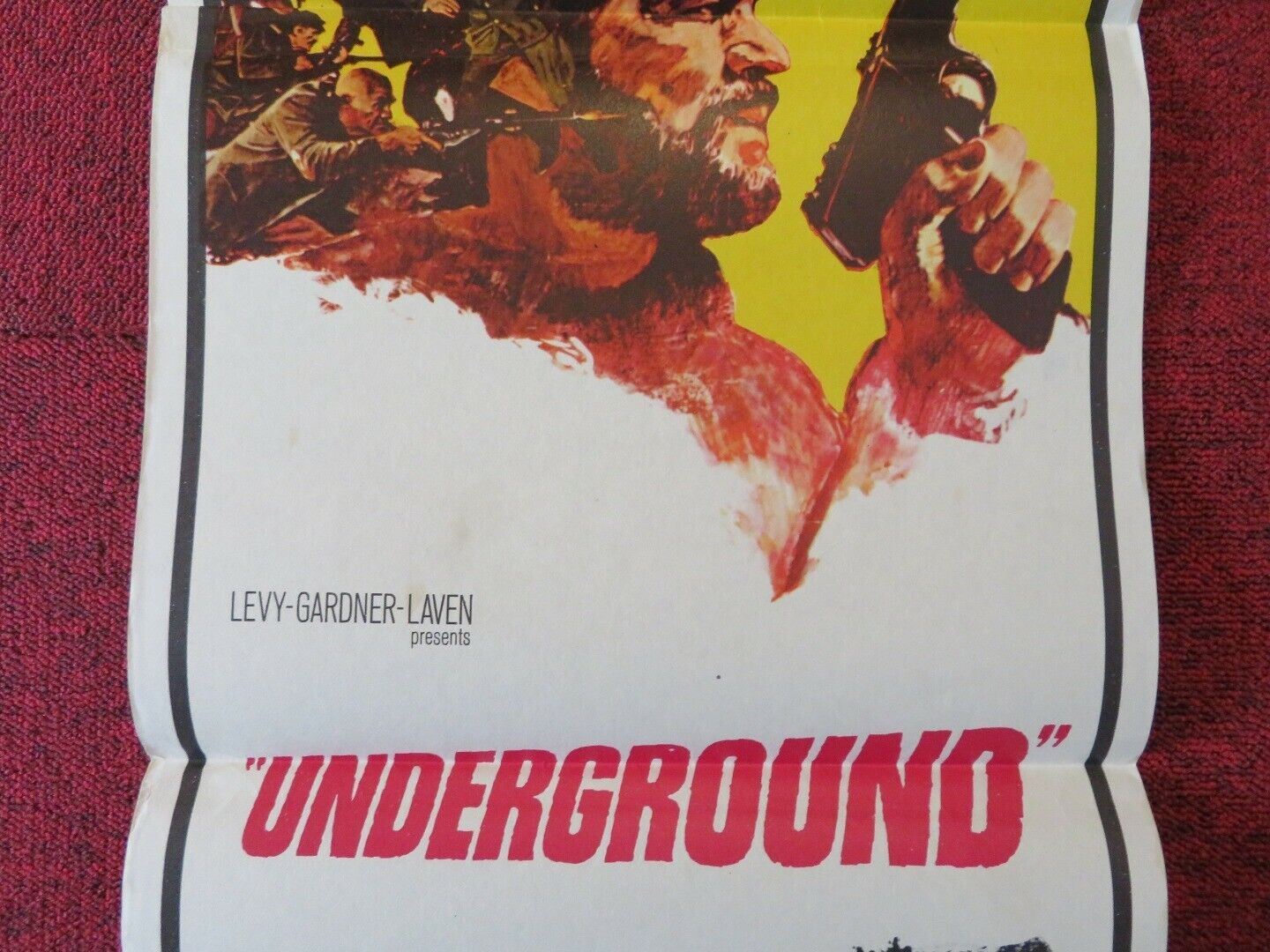 UNDERGROUND FOLDED AUSTRALIAN DAYBILL POSTER Robert Goulet Danièle Gaubert 1970 Movie posters