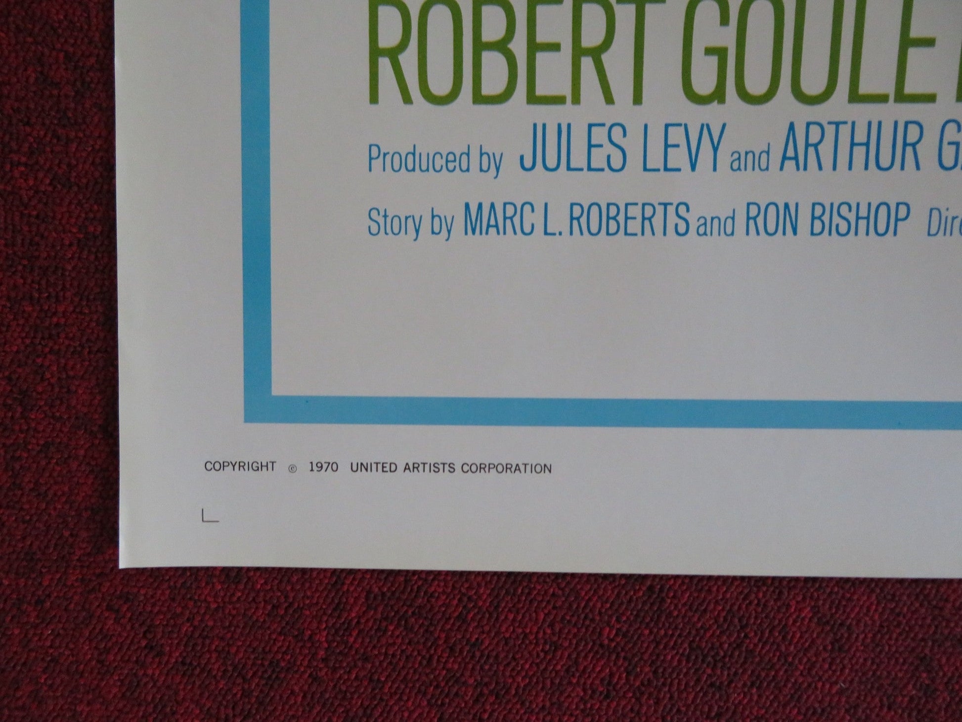 UNDERGROUND FOLDED US ONE SHEET POSTER ROBERT GOULET DANIELE GAUBERT 1970 Rendezvous Cinema Movie posters