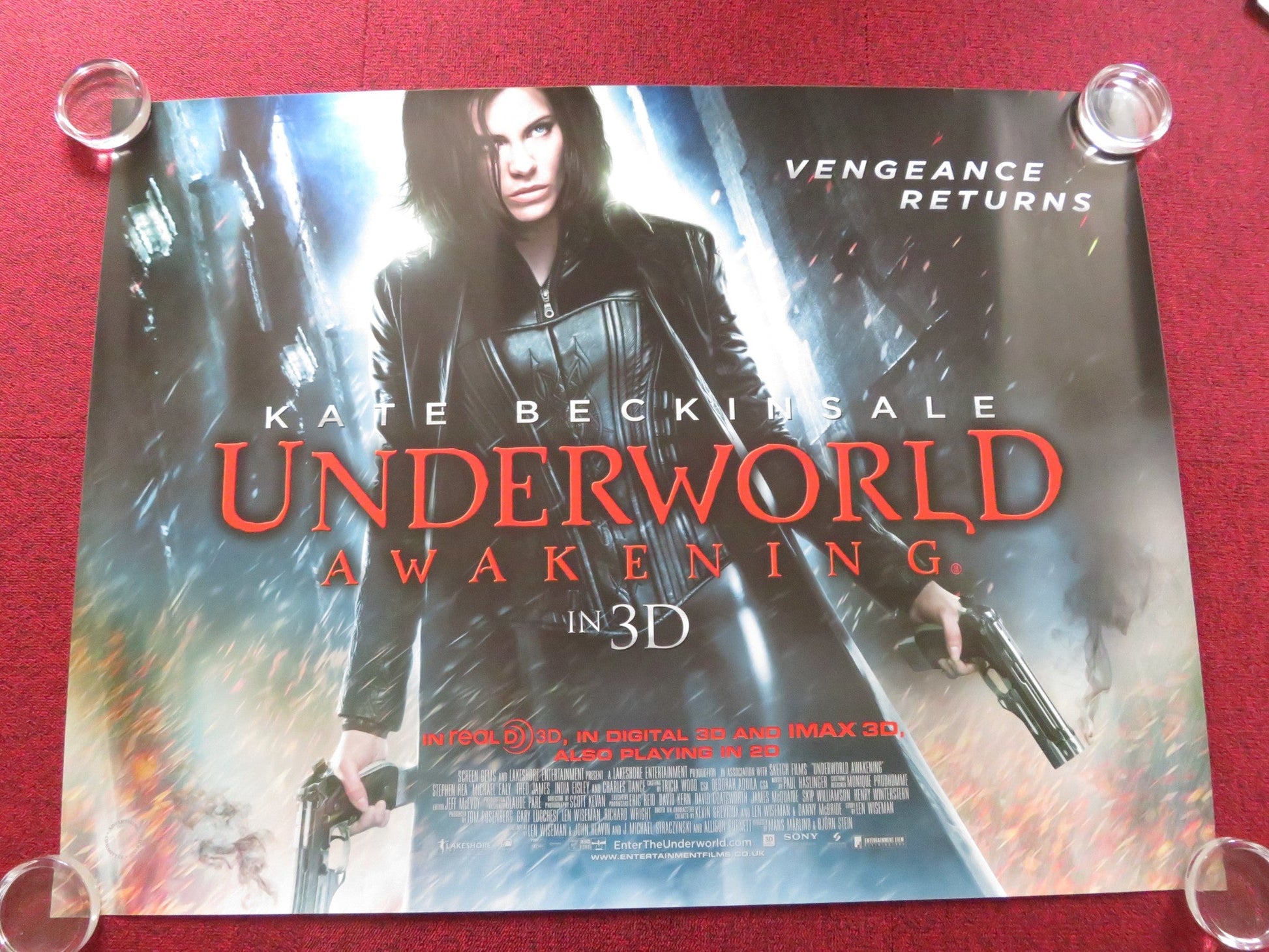 UNDERWORLD: AWAKENING UK QUAD (30"x 40") ROLLED POSTER KATE BECKINSALE 2012 Rendezvous Cinema Movie posters