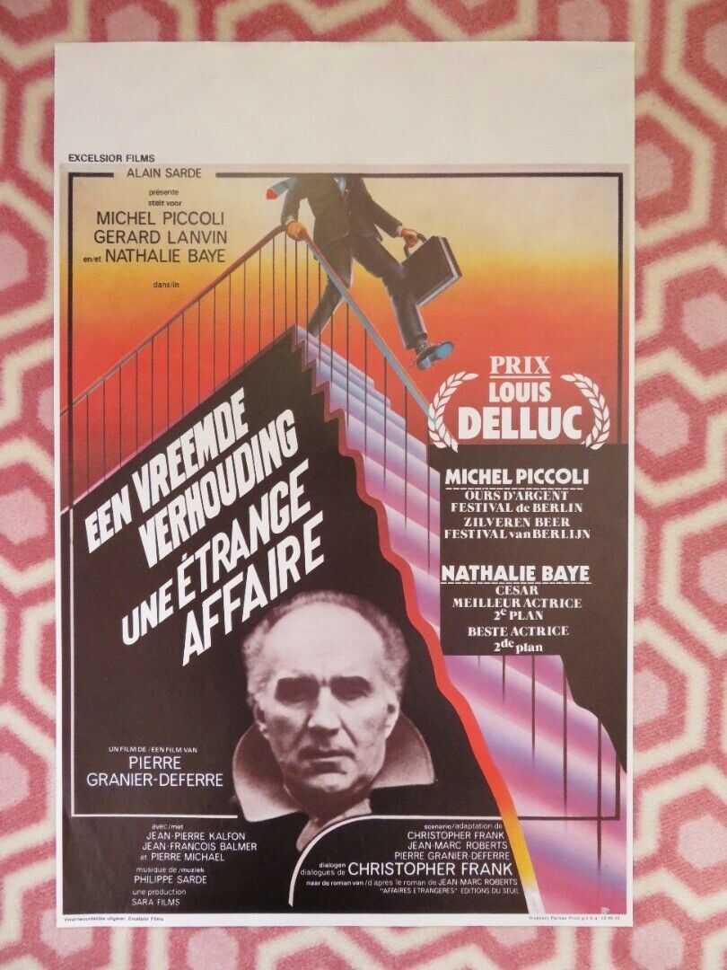 UNE ETRANGE AFFAIRE/ Strange Affair BELGIUM (21.5"x14") POSTER MICHEL PICCOLI Movie posters