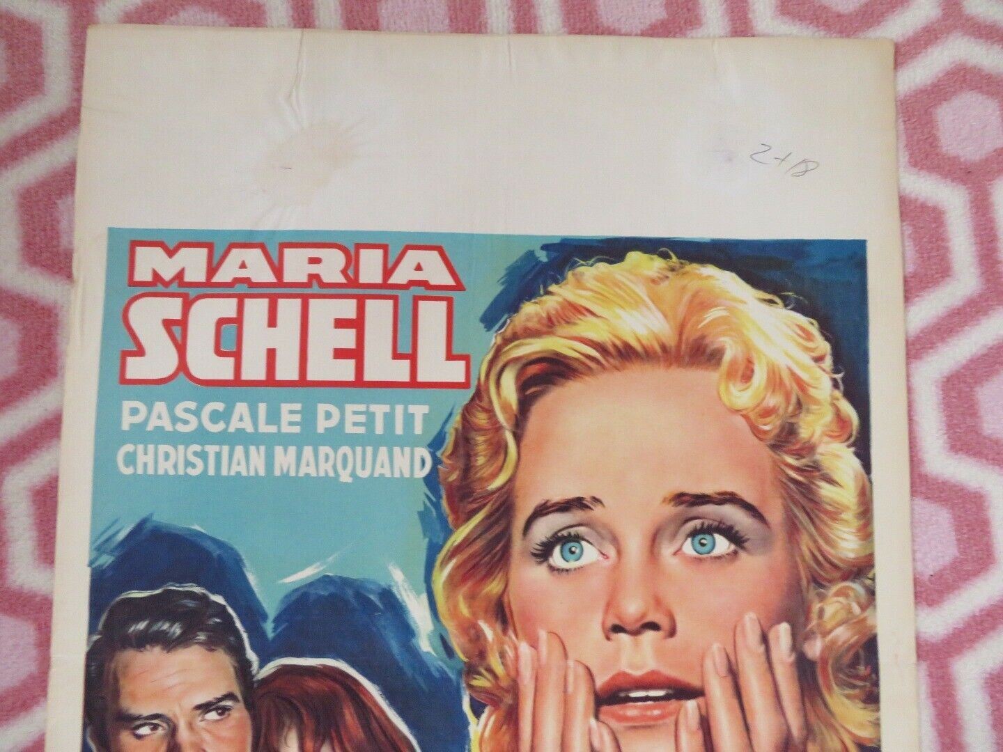 UNE VIE/One Life BELGIUM (22"x 14.5") POSTER MARIA SCHELL PASCALE PETIT 1958 Movie posters