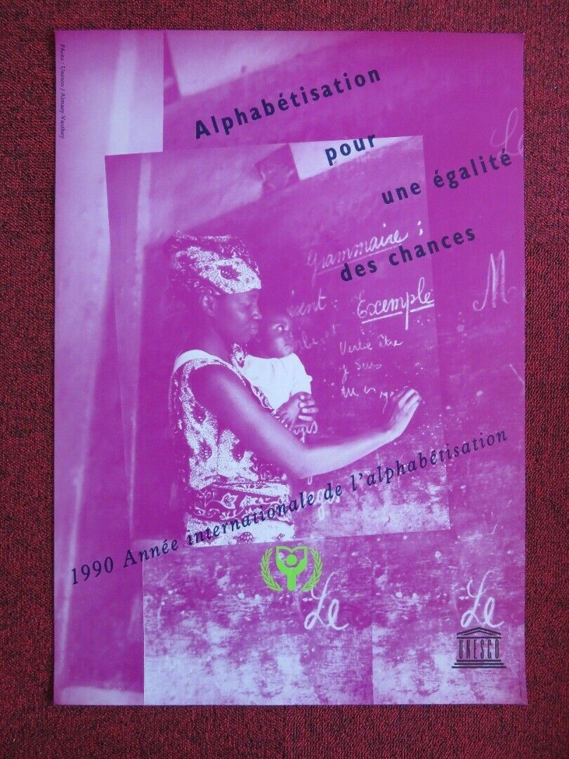 UNESCO INTERNATIONAL YEAR OF LITERACY POSTER (16.5"x 23.5") 1990 - Rendezvous Cinema