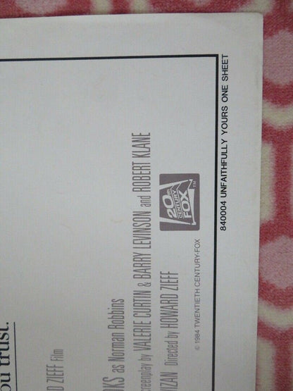 UNFAITHFULLY YOURS US ONE SHEET POSTER DUDLEY MOORE NASTASSJA KINSKI Movie posters