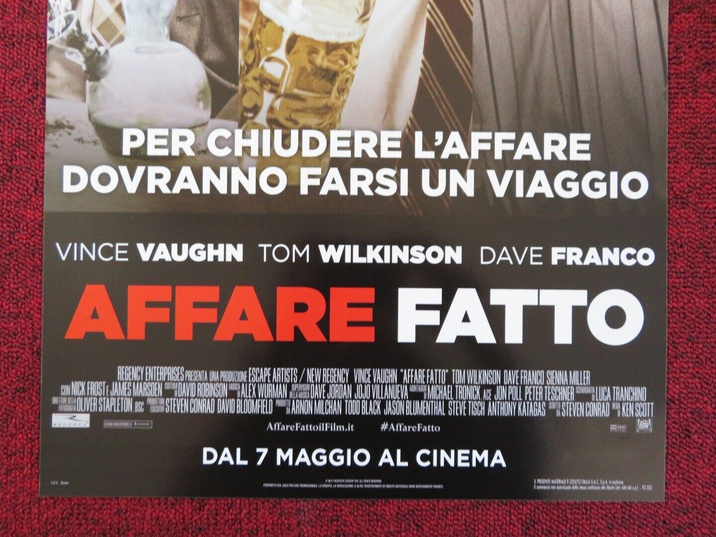 UNFINISHED BUSINESS ITALIAN LOCANDINA (26.5"x12.5") POSTER VINCE VAUGHN 2015 Rendezvous Cinema Movie posters