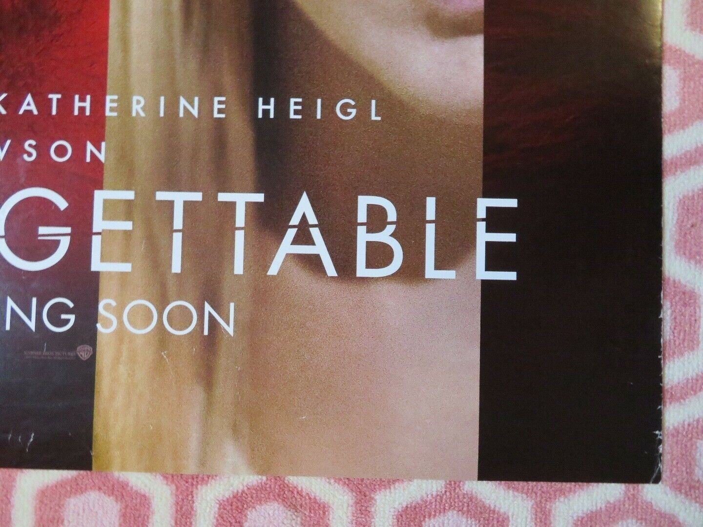UNFORGETTABLE UK ONE SHEET (27"x 41") ROLLED POSTER KATHERINE HEIGL 2017 Movie posters