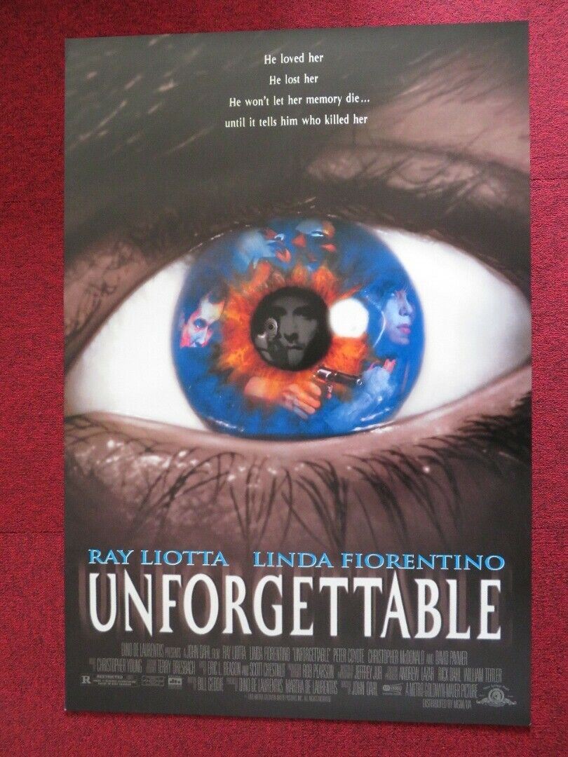 UNFORGETTABLE US ONE SHEET ROLLED POSTER RAY LIOTTA LINDA FIORENTINO 1996 Movie posters