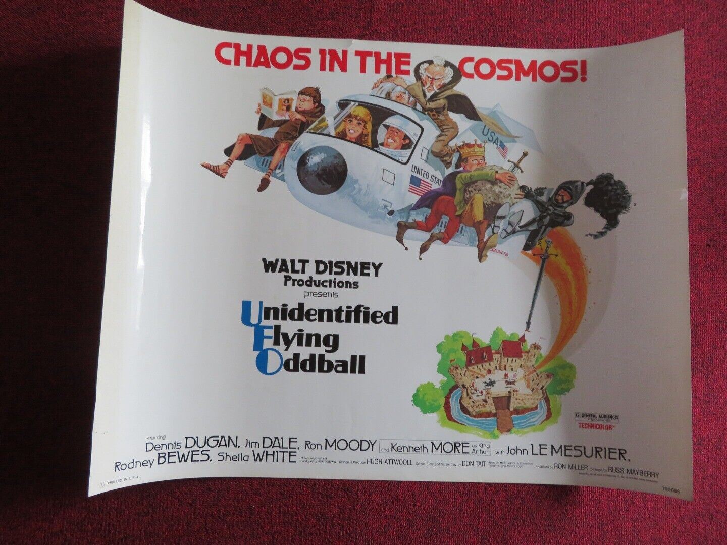 UNIDENTIFIED FLYING ODDBALL US HALF SHEET (22"x 28") POSTER DISNEY 1979 Movie posters