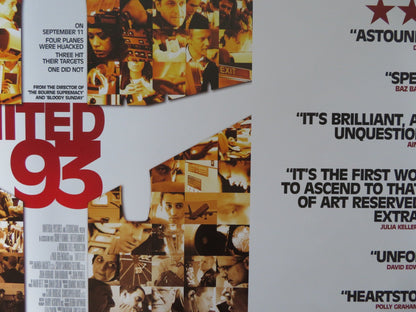 UNITED 93 - B UK QUAD (30"x 40") ROLLED POSTER J. J. JOHNSON GARY COMMOCK 2006 Rendezvous Cinema Movie posters