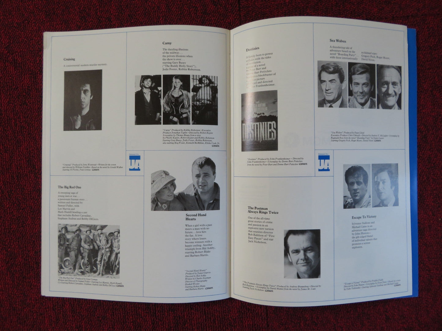 UNITED ARTISTS 60 ENTERTAINING YEARS 1979 MOVIE BROCHURE MGM LORIMAR Rendezvous Cinema Movie posters