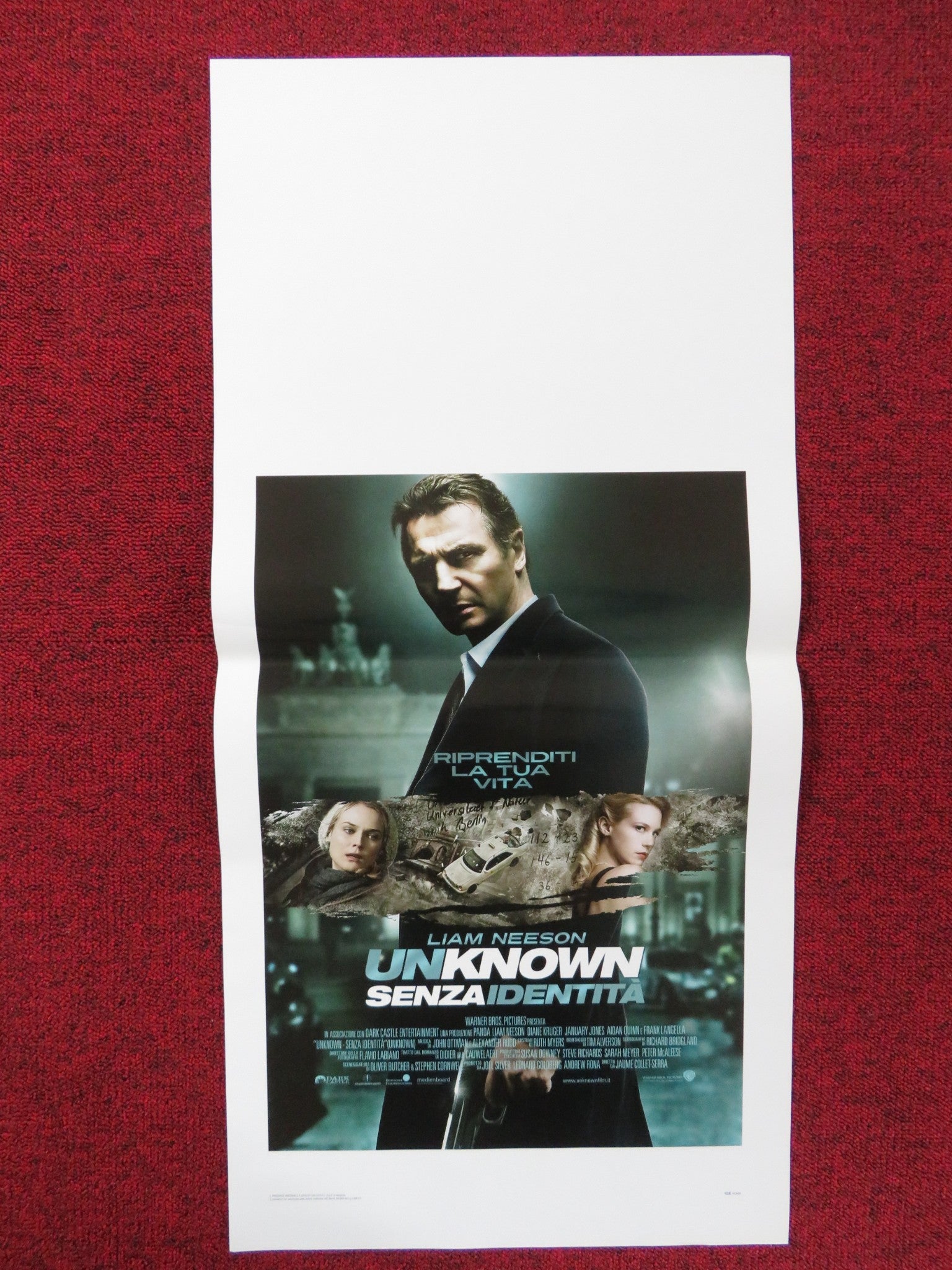 UNKNOWN ITALIAN LOCANDINA POSTER LIAM NEESON DIANE KRUGER 2011 Rendezvous Cinema Movie posters