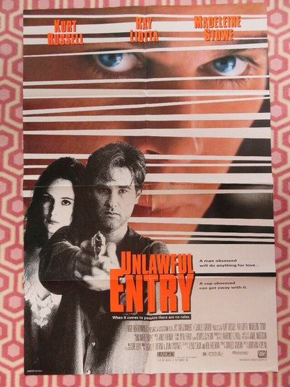 UNLAWFUL ENTRY ONE SHEET POSTER KURT RUSSEL RAY LIOTTA 1992 Movie posters