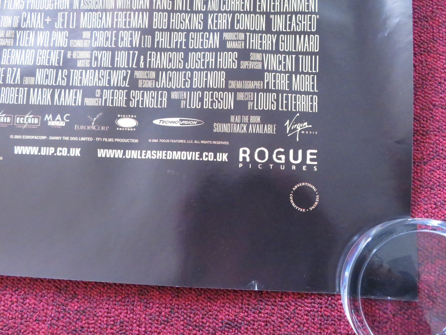 UNLEASHED UK QUAD (30"x 40") ROLLED POSTER JET LI MORGAN FREEMAN 2005 Rendezvous Cinema Movie posters
