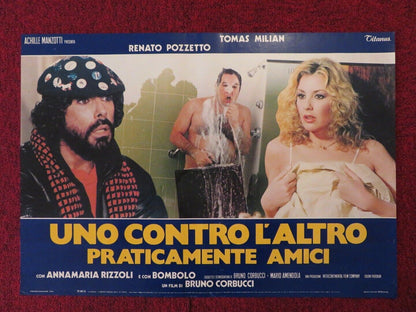 UNO CONTRO L'ALTRO PRATICAMENTE AMICI ITALIAN FOTOBUSTA POSTER TOMAS MILIAN Movie posters