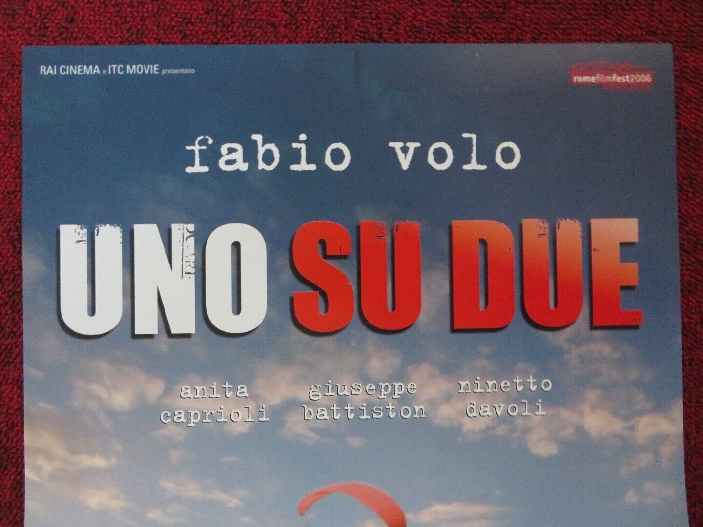 UNO SU DUE ITALIAN LOCANDINA (26.5"x12.5") POSTER FABIO VOLO ANITA CAPRIOLI 2006 - Rendezvous Cinema