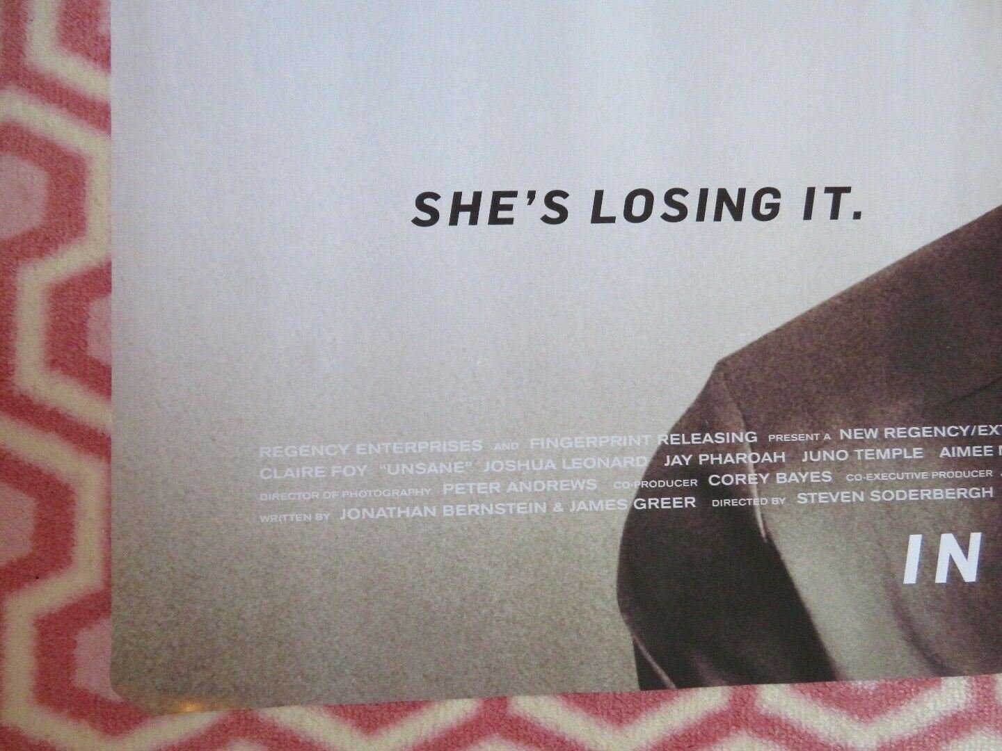 UNSANE QUAD (30"x 40") ROLLED POSTER CLAIRE FOY STEVEN SODERBERGH 2018 - Rendezvous Cinema