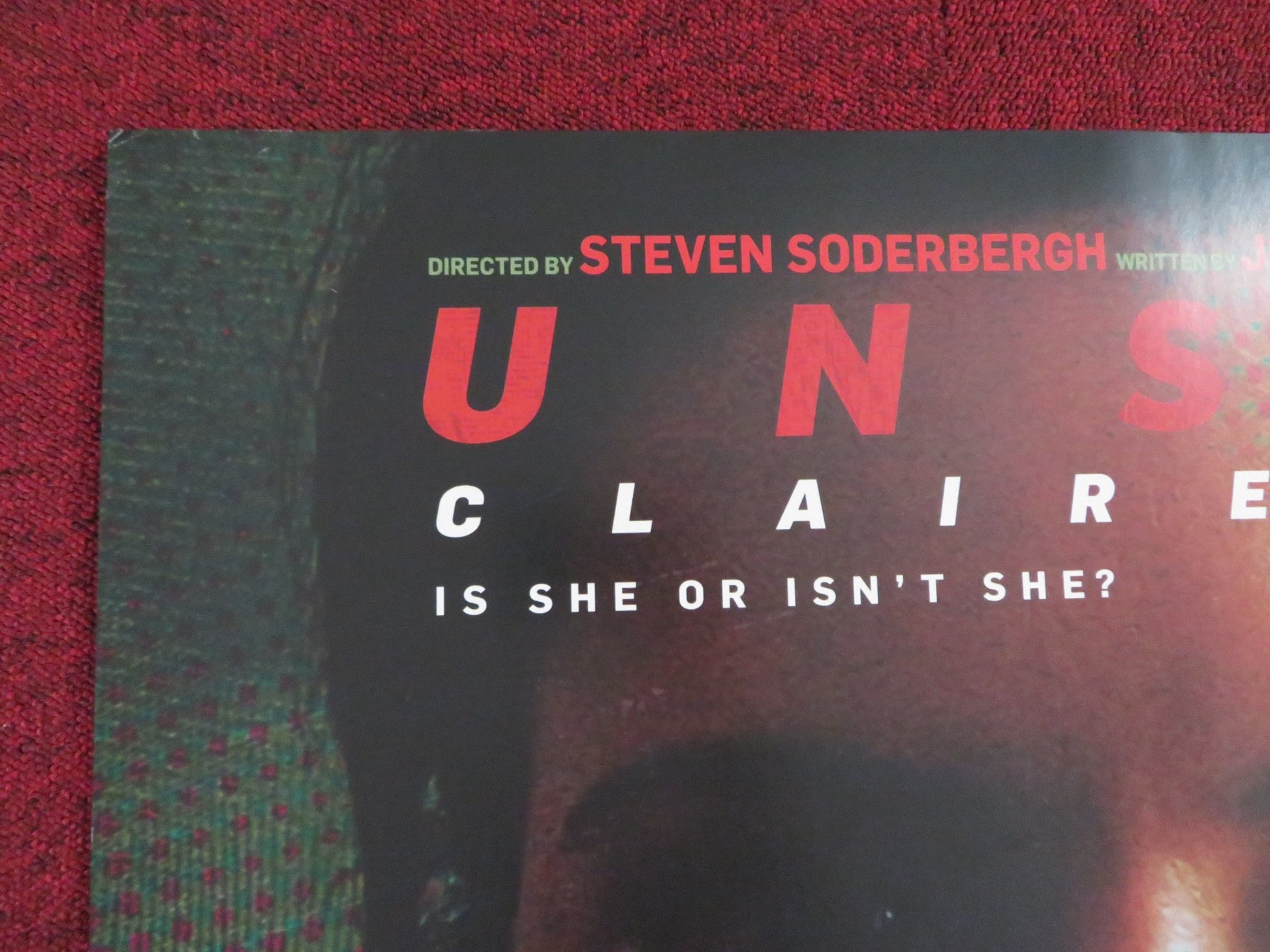 UNSANE UK QUAD (30"x 40") ROLLED POSTER CLAIRE FOY JOSHUA LEONARD 2018 Rendezvous Cinema Movie posters