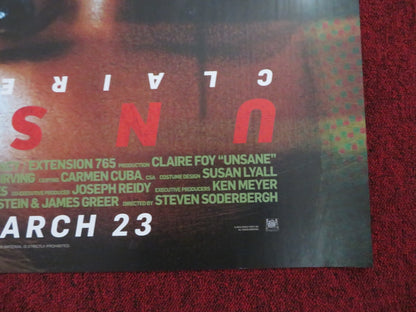 UNSANE UK QUAD (30"x 40") ROLLED POSTER CLAIRE FOY JOSHUA LEONARD 2018 Rendezvous Cinema Movie posters