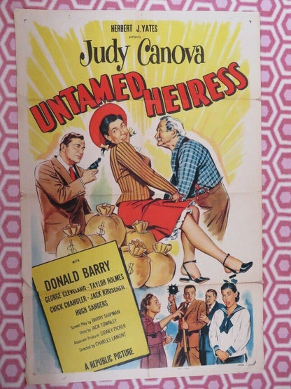 UNTAMED HEIRESS US ONE SHEET (27 x 41)POSTER DONALD BARRY CHARLES LAMONT 1954 Rendezvous Cinema Movie posters