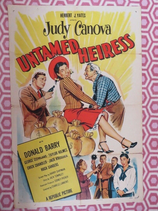 UNTAMED HEIRESS US ONE SHEET (27 x 41)POSTER DONALD BARRY CHARLES LAMONT 1954 Rendezvous Cinema Movie posters