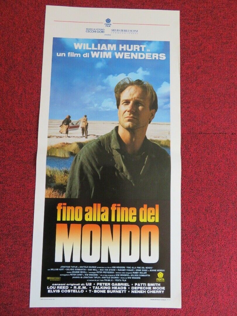 UNTIL THE END OF THE WORLD ITALIAN LOCANDINA (27.5"x13") POSTER W. HURT1991 Movie posters