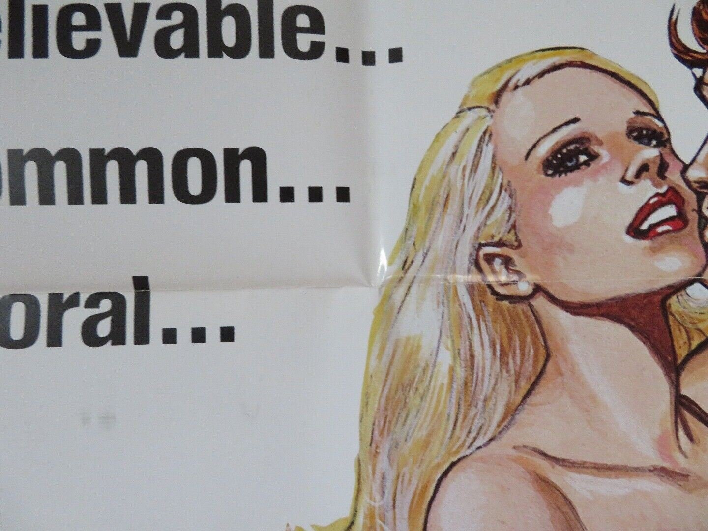 UNWILLING LOVERS ADULT FOLDED US ONE SHEET POSTER JODY MAXWELL TERRI HALL 1977 Movie posters