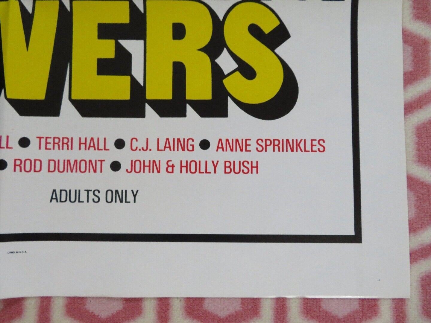 UNWILLING LOVERS ADULT FOLDED US ONE SHEET POSTER JODY MAXWELL TERRI HALL 1977 Movie posters