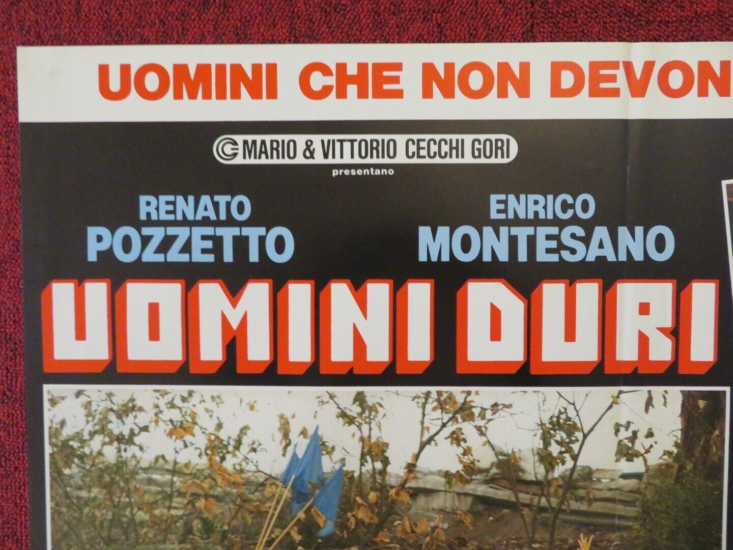 UOMINI DURI - A ITALIAN FOTOBUSTA POSTER ENRICO MONTESANO RENATO POZZETO 1987 - Rendezvous Cinema