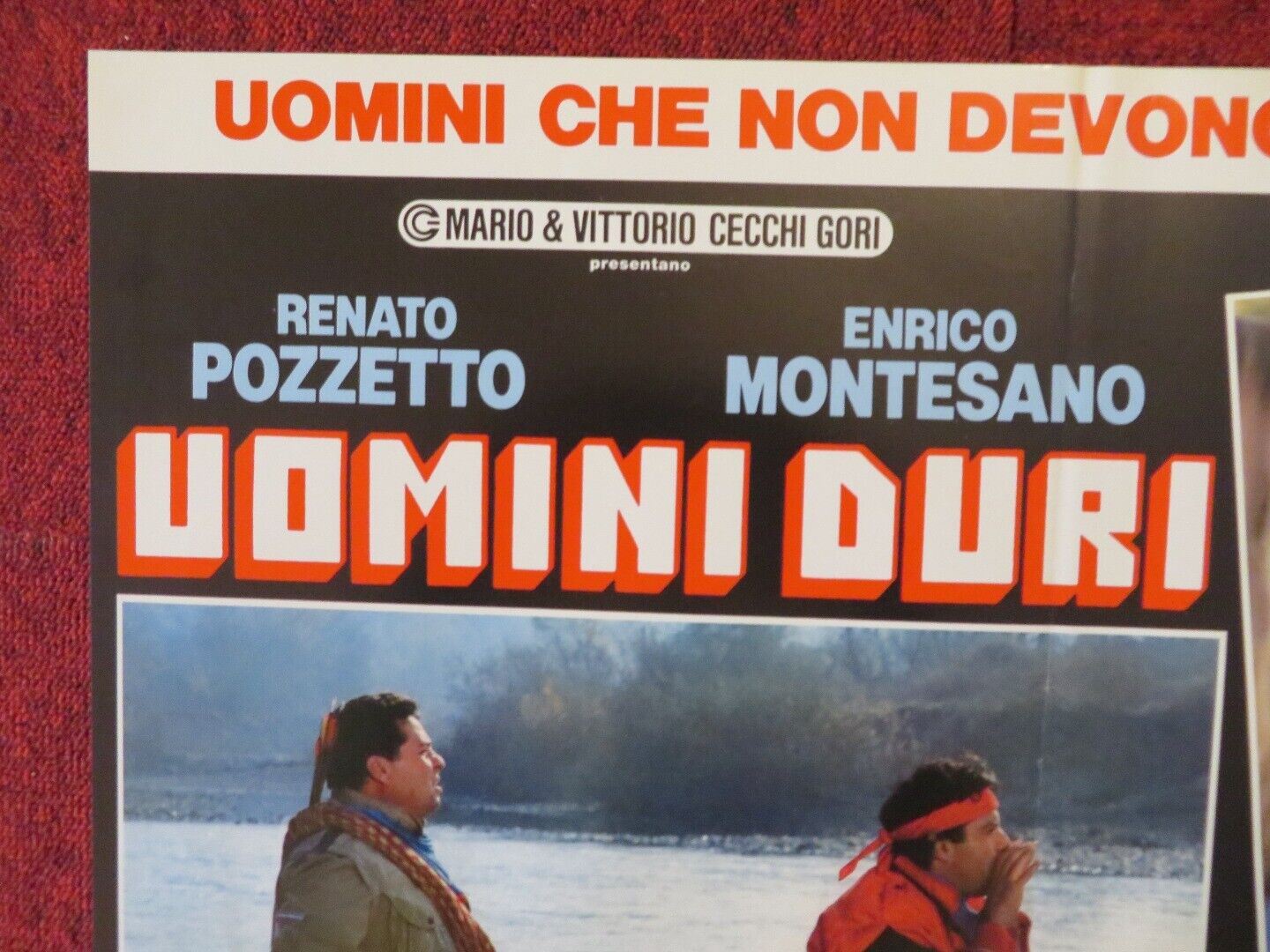 UOMINI DURI - B ITALIAN FOTOBUSTA POSTER ENRICO MONTESANO RENATO POZZETO 1987 - Rendezvous Cinema