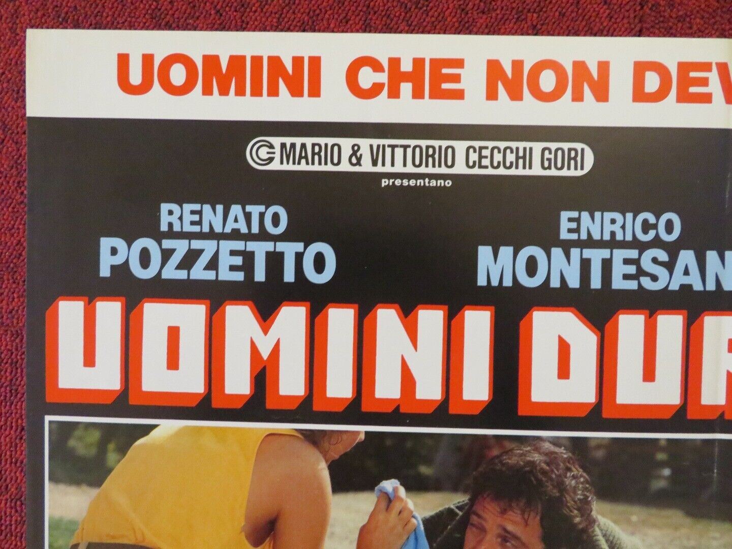 UOMINI DURI - C ITALIAN FOTOBUSTA POSTER ENRICO MONTESANO RENATO POZZETO 1987 Movie posters