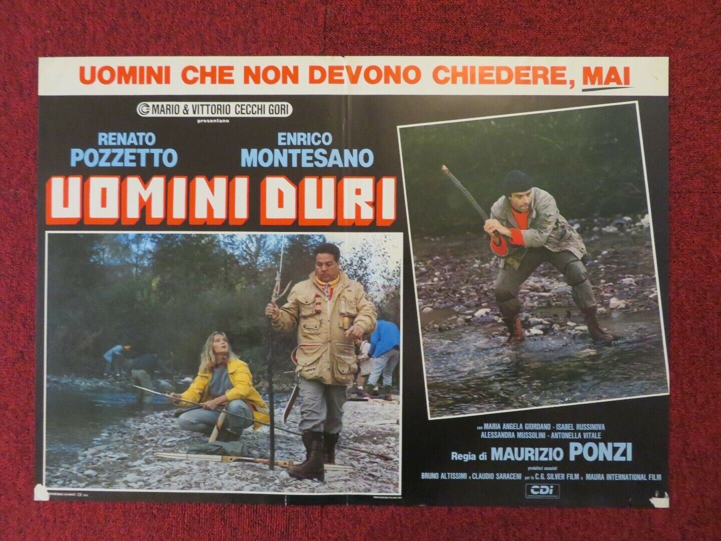 UOMINI DURI - D ITALIAN FOTOBUSTA POSTER ENRICO MONTESANO RENATO POZZETO 1987 Movie posters