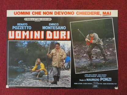 UOMINI DURI - D ITALIAN FOTOBUSTA POSTER ENRICO MONTESANO RENATO POZZETO 1987 Movie posters