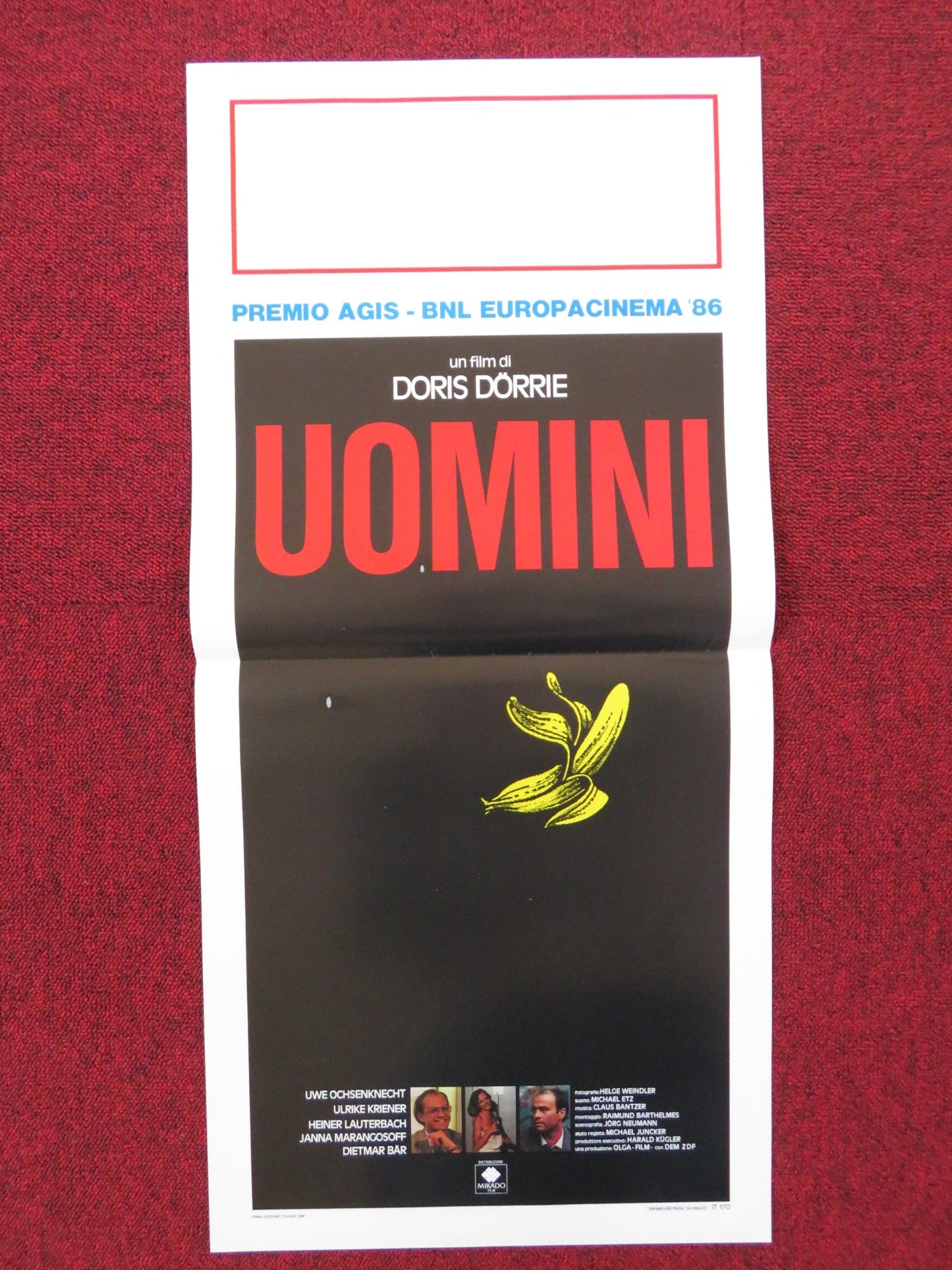 UOMINI / MEN... ITALIAN LOCANDINA POSTER UWE OCHSENKNECHT ULRIKE KRIENER 1986 Rendezvous Cinema Movie posters