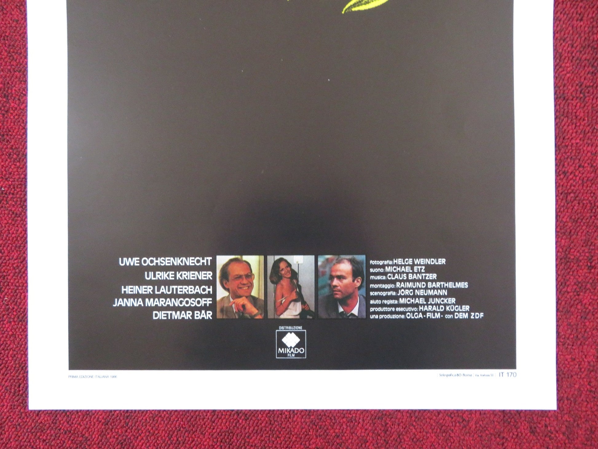 UOMINI / MEN... ITALIAN LOCANDINA POSTER UWE OCHSENKNECHT ULRIKE KRIENER 1986 Rendezvous Cinema Movie posters