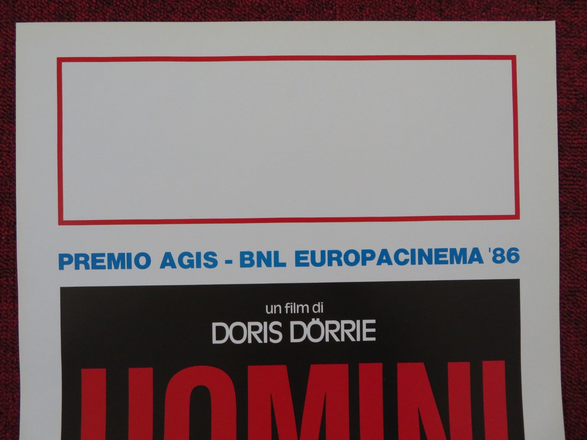 UOMINI / MEN... ITALIAN LOCANDINA POSTER UWE OCHSENKNECHT ULRIKE KRIENER 1986 Rendezvous Cinema Movie posters