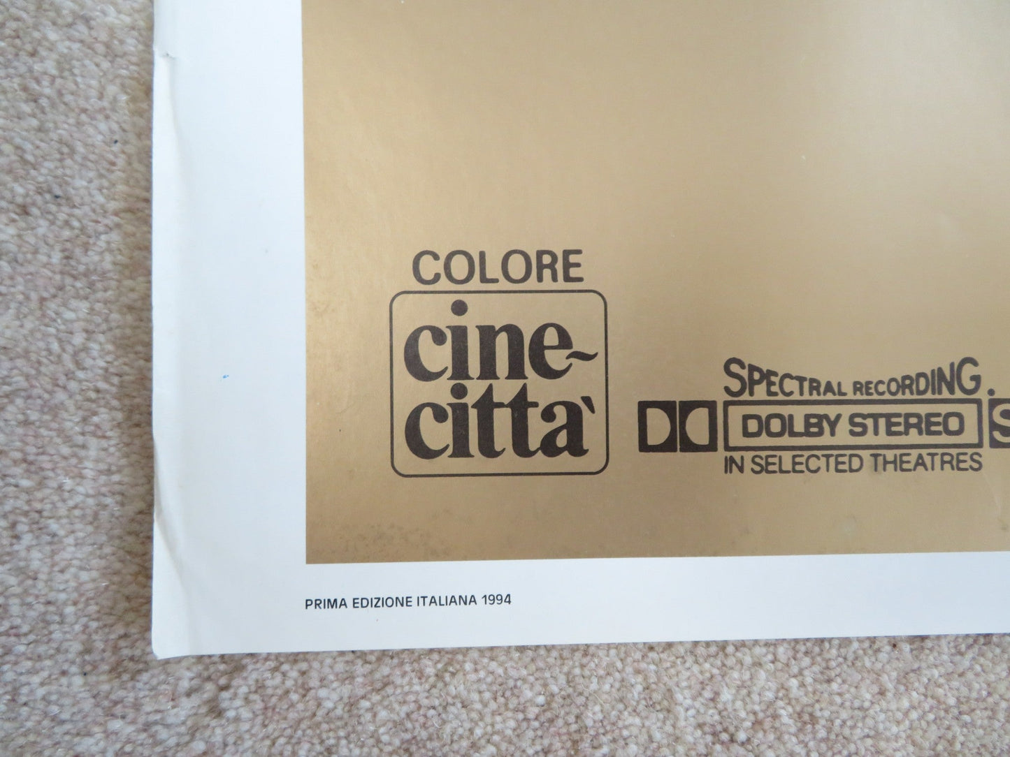 UOVA D'ORO ITALIAN 2 FOGLIO POSTER JAVIER BARDEM MARIA DE MEDEIROS 1993 Rendezvous Cinema Movie posters