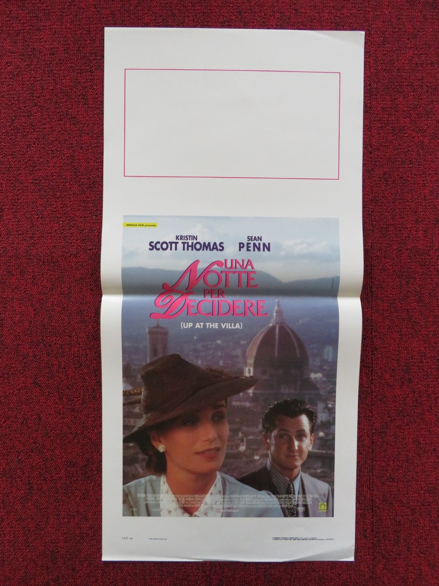 UP AT THE VILLA ITALIAN LOCANDINA POSTER SEAN PENN KRISTIN SCOTT THOMAS 2000 Rendezvous Cinema Movie posters