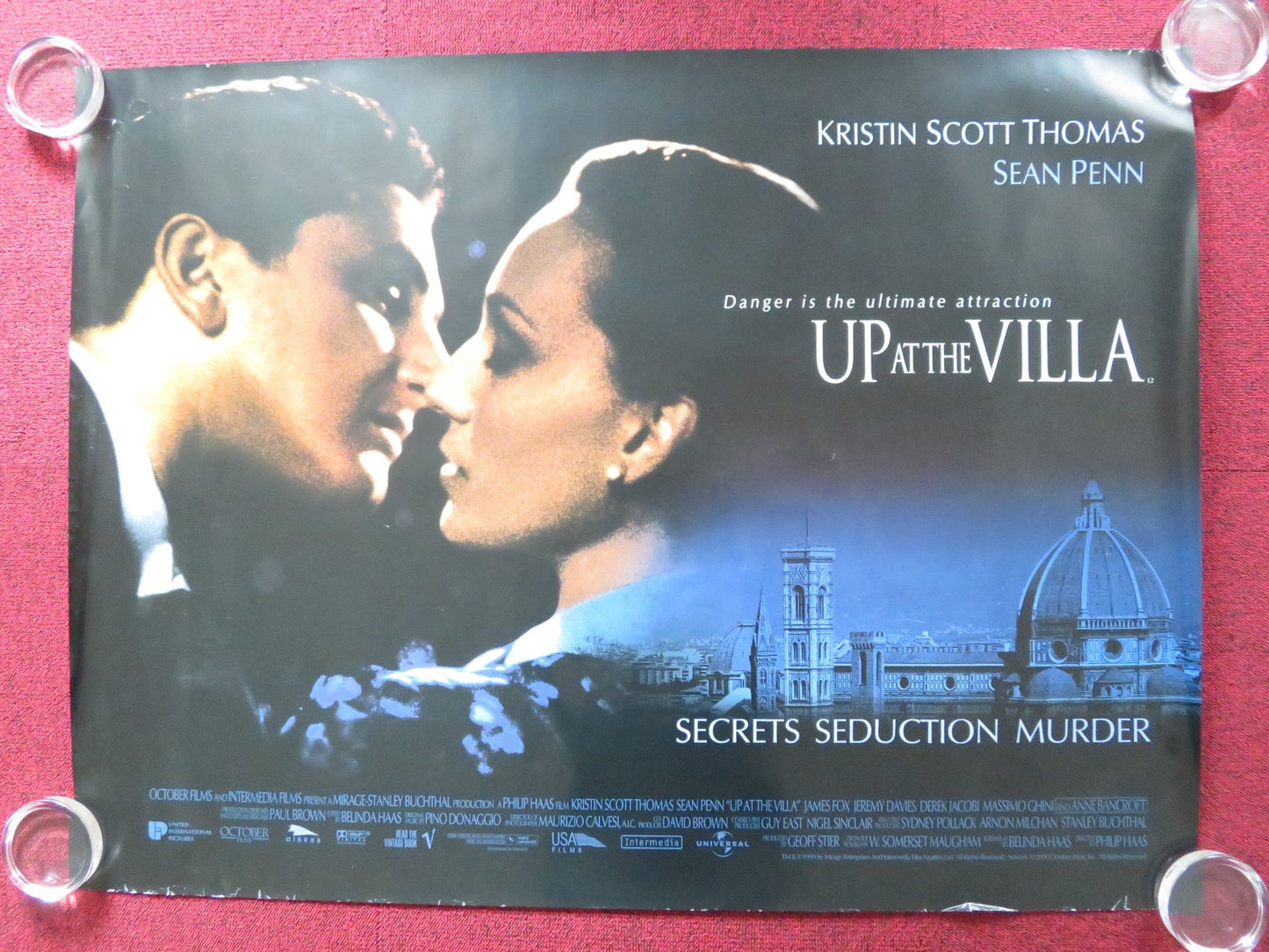 UP AT THE VILLA UK QUAD (30"x 40") ROLLED POSTER KRISTEN SCOTT THOMAS 2000 Rendezvous Cinema Movie posters