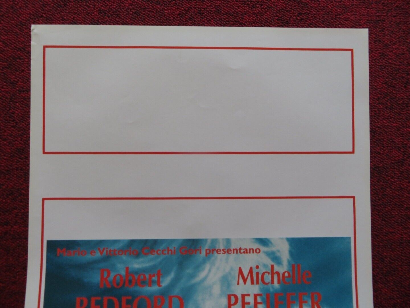UP CLOSE AND PERSONAL ITALIAN LOCANDINA (27.5"x13") POSTER ROBERT REDFORD 1996 Movie posters