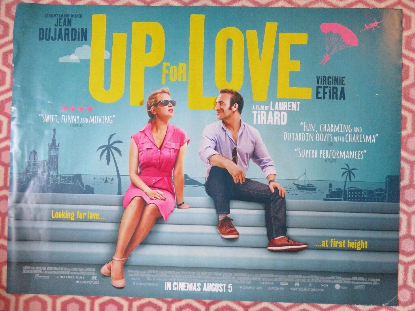 UP FOR LOVE QUAD (30"x 40") ROLLED POSTER JEAN DUJARDIN VIRGINIE EFIRA 2016 Movie posters