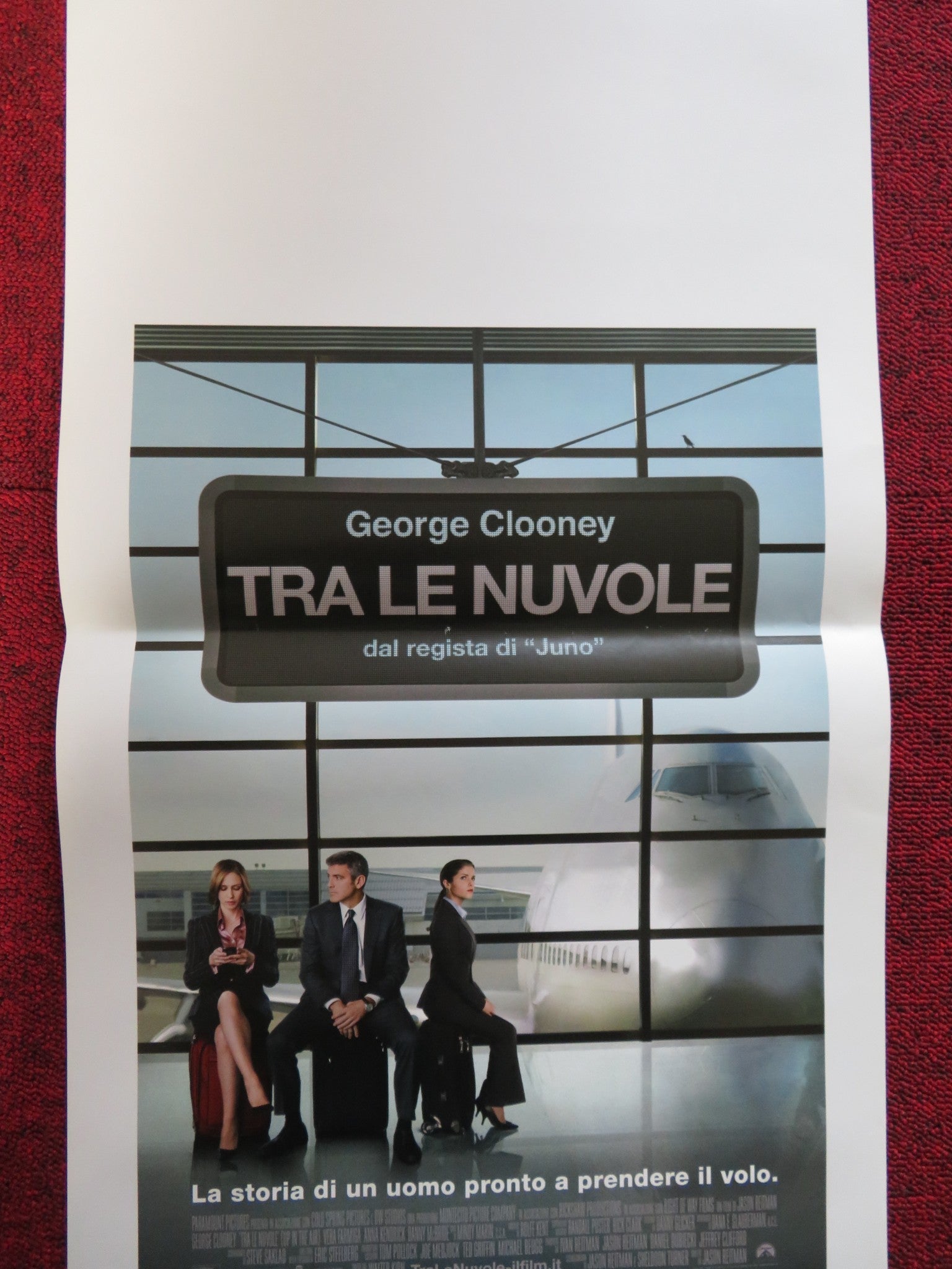 UP IN THE AIR ITALIAN LOCANDINA POSTER GEORGE CLOONEY VERA FARMIGA 2009 Rendezvous Cinema Movie posters