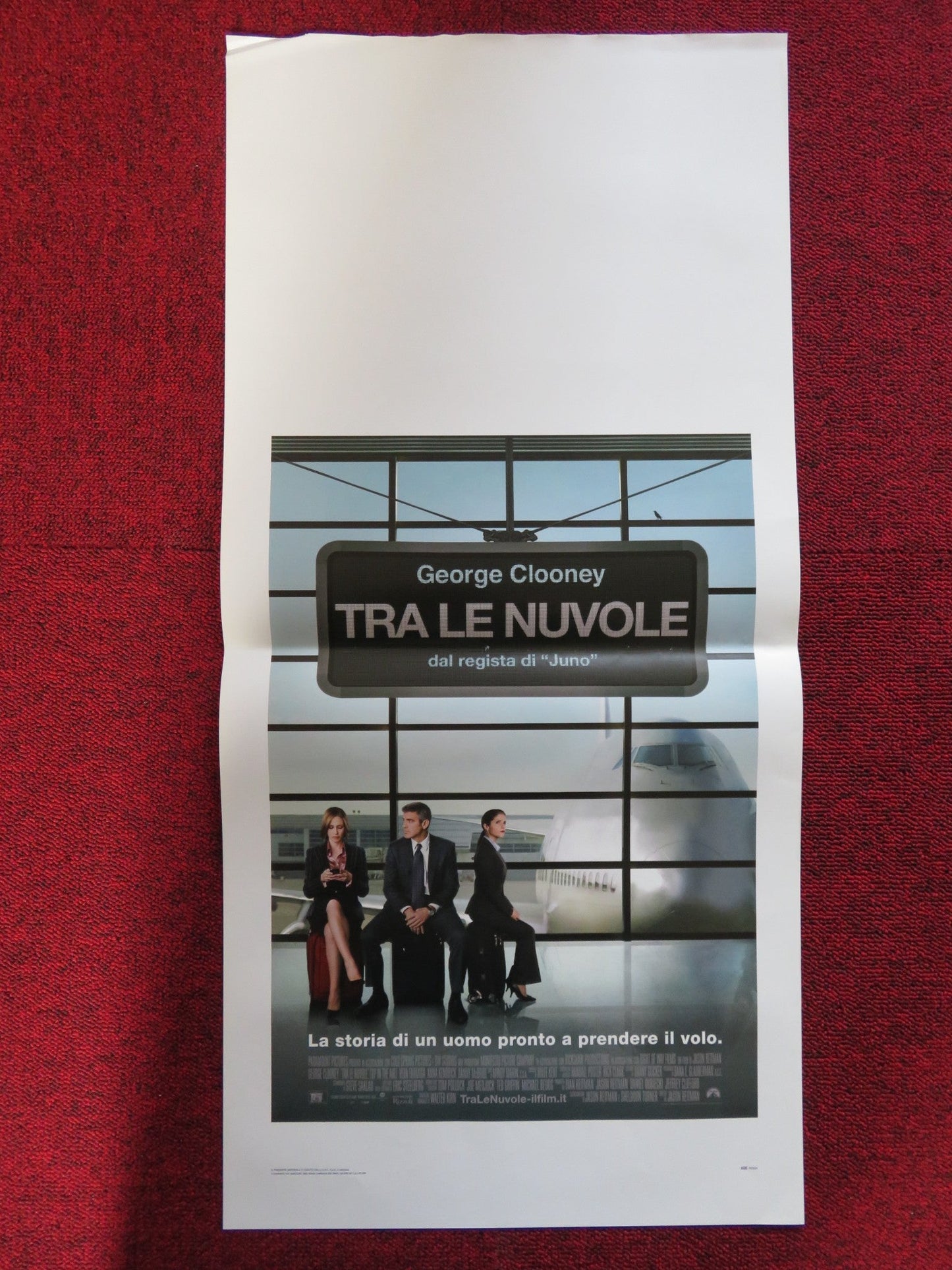 UP IN THE AIR ITALIAN LOCANDINA POSTER GEORGE CLOONEY VERA FARMIGA 2009 Rendezvous Cinema Movie posters