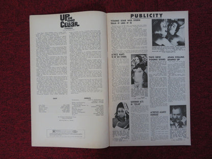 UP IN THE CELLAR UNCUT AMERICAN INTERNATIONAL PRESS BOOK STERN JOAN COLLINS 1970 Rendezvous Cinema Movie posters