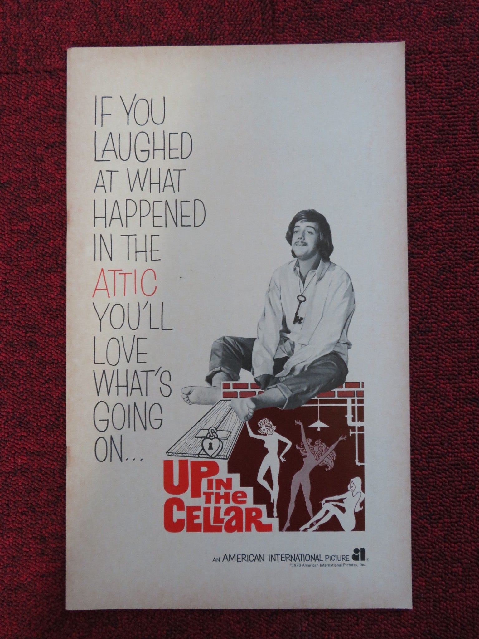 UP IN THE CELLAR UNCUT AMERICAN INTERNATIONAL PRESS BOOK STERN JOAN COLLINS 1970 Rendezvous Cinema Movie posters