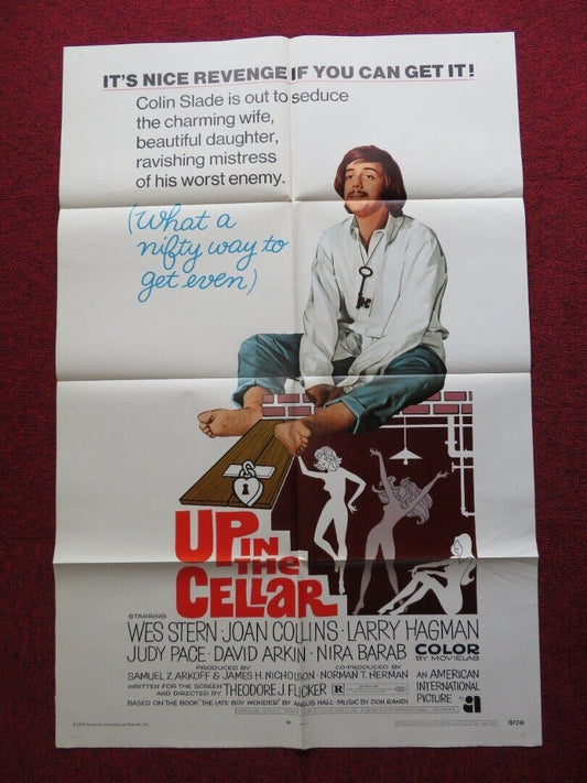UP IN THE CELLAR US ONE SHEET POSTER WES STERN JOAN COLLINS 1970 Movie posters