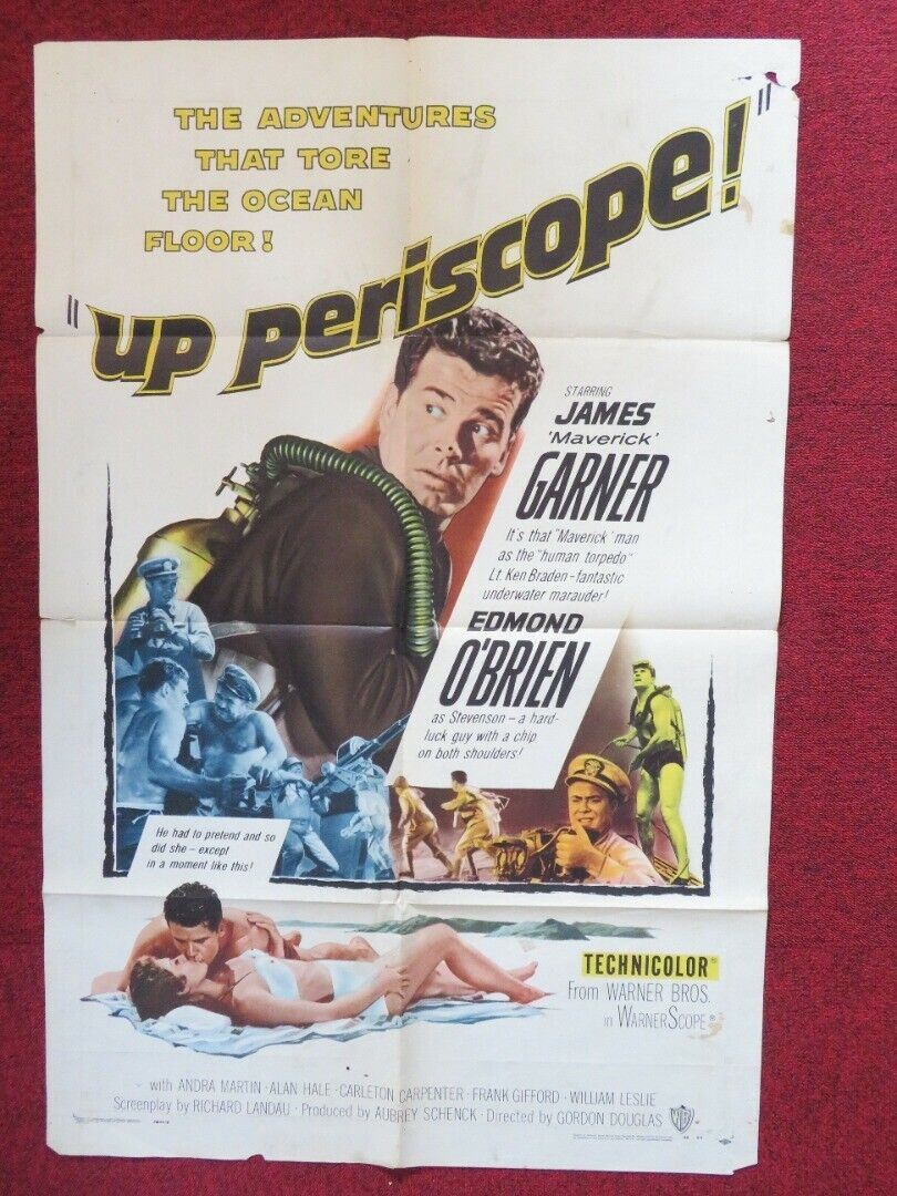 UP PERISCOPE FOLDED US ONE SHEET POSTER JAMES GARNER 1959 Movie posters